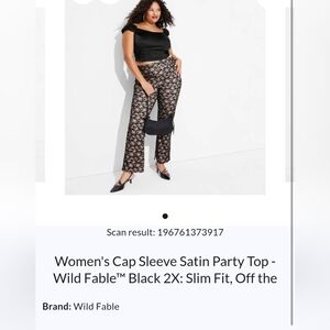 Wild Fable Black Sleeveless Ruffled Blouse